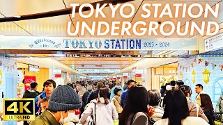 【4K Japan Walk】Underground Walking from Ginza to Tokyo Station [upl. by Sotos]