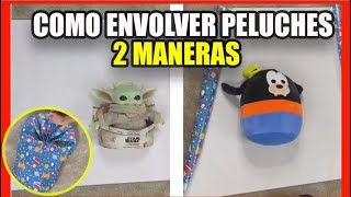 🎁 Como Envolver REGALOS con PAPEL de regalo 🎁 Como ENVOLVER un PELUCHE para regalo con papel FACIL [upl. by Yssej]