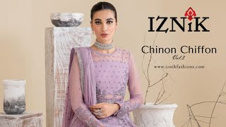 Iznik Chinon Chiffon Collection Vol3  Iznik new luxury unstitch chiffon collection 2023 [upl. by Haldi410]