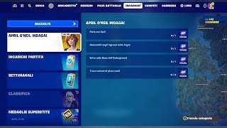 Come completare gli incarichi di APRIL ONEIL INDAGA  Fortnite [upl. by Leuname]