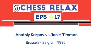 Anatoly Karpov vs Jan H Timman • Brussels  Belgium 1986 [upl. by Yrag429]