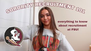 Sorority Recruitment Advice FSU [upl. by Euqinamod350]