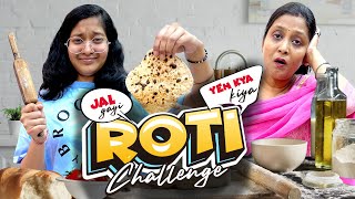 JINNI KI PEHLI ROTI 😮🍞  Roti Making Challenge 🤩  Cute Sisters [upl. by Sibeal]