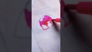 Marker VS water colour part 01 painting satisfying shorts [upl. by Keane483]