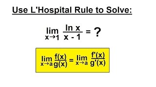 Calculus  Application of Differentiation 21 of 60 LHospitals Rule Example 1 [upl. by Posehn]