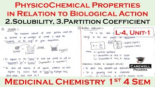 PhysicoChemical Properties of Drugs  Preformulation Studies part2  BP 502T  L2 [upl. by Abbe]