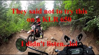 2022 Kawasaki KLR 650 Adventure single track againpart 1 [upl. by Claiborne243]