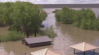 Campgrounds under water by Cochiti Lake [upl. by Ahtoelc]