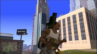 Mount to Helicopter CLEO San Andreas [upl. by Inaffets]