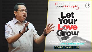 Let Your Love Grow  Bong Saquing  Run Through [upl. by Ahser]