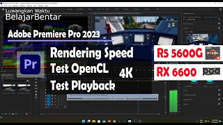 Adobe Premiere Pro 2023 Rendering Mercury Playback Engine GPU Acceleration OpenCL RX 6600  5600G [upl. by Poland545]