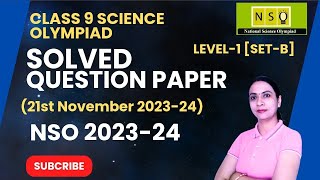 Class 9 NSO 202324 Level 1 Question Paper With Complete Solution  NSO 202323  SETB Paper [upl. by Araiek614]