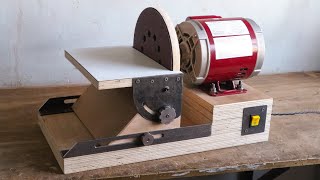 How To Make A 9 inch Disc Sander  Replaceable velcro Disc  Tilting Work Surface [upl. by Geerts]