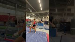 Recent gym highlights  Maloney on bars double backs on floor and yurchenko layout vault ncaagym [upl. by Nero]