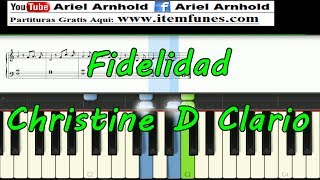 FIDELIDAD Christine d Clario  Tutorial Synthesia Piano  Descarga Partitura Facil [upl. by Aneekan]