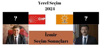 İzmir İlçeleri Belediye Yerel Seçim Sonuçları  Cemil Tugay mı Hamza Dağ mı seçim2024 izmirseçim [upl. by Ellirpa]