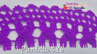 Puntilla de tres vueltas no 586  Puntillas Estrella 🌟 [upl. by Levins]