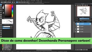 Como desenhar Desenhando personagens cartoon [upl. by Neevan]