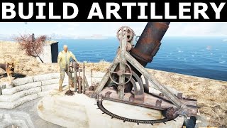 Fallout 4  Build And Assign Artillery At The Castle  quotOld Gunsquot Quest [upl. by Ahsini]