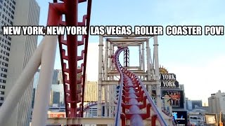 Manhattan Express Roller Coaster POV New York New York Las Vegas [upl. by Herve112]