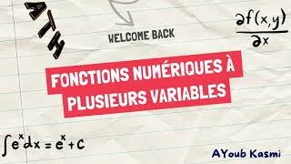 ANALYSE 3 3 Fonctions numériques à plusieurs variablesEXERCICE 1 [upl. by Azeret]