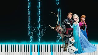 DO YOU WANT TO BUILD A SNOWMAN  piano tutorial by pianoKubciu  FREE PDF  MIDI [upl. by Ammamaria900]