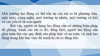 CHUYÊN MỤC HỎI  ĐÁP PHÁP LUẬT CHỦ THỂ PHẢI TUÂN THỦ PHÁP LUẬT VỀ AN TOÀN VỆ SINH LAO ĐỘNG LÀ [upl. by Aytac]