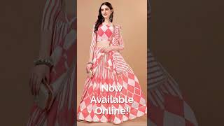 Printed Semi Stitched Lehenga amp Unstitched Blouse With Dupatta lehenga dupatta blouse design [upl. by Aural]