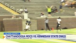 Chattanooga Mocs hold off second half Kennesaw State rally for first win of 2023 season [upl. by Ehtiaf979]