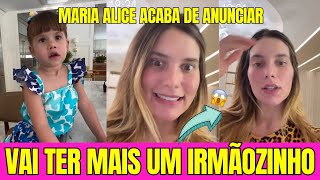 MARIA ALICE ACABA DE ANUNCIAR VAI TER MAIS UM IRMÃOZINHO VIRGÍNIA EM CHOQUE [upl. by Legge]