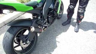 Tube TechR Moto GP exhaust revving  2009 Kawasaki zx10r  HD [upl. by Cowles424]