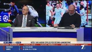 NAPOLI INTER GAGLIARDINI ESPULSO LA REAZIONE DI FILIPPO TRAMONTANA [upl. by Karim]