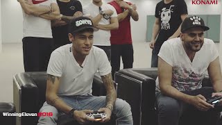 Neymar testa PES 2016 jogando consigo mesmo [upl. by Loeb496]