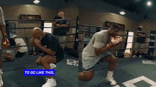 Mike Tyson Teaching Francis Ngannou To Sit On Punches [upl. by Dallas]