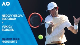 EscobarNedovyesov v BorgesVukic Highlights  Australian Open 2024 First Round [upl. by Fabyola]