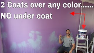 how to paint light colors over dark walls  DIY easy way [upl. by Ewer435]