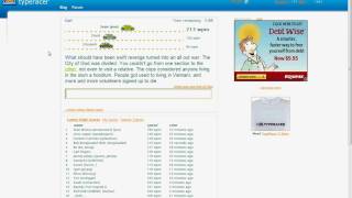 212 wpm race on TypeRacer [upl. by Atinra]