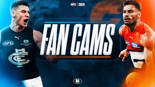 Fan Cams  Carlton v GWS Giants  AFL Round 17 2024 [upl. by Kos]