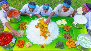 VEG THALI  15 Varieties of Veg Recipes  Huge South Indian Veg Thali Recipes Cooking In Village [upl. by Gorski]