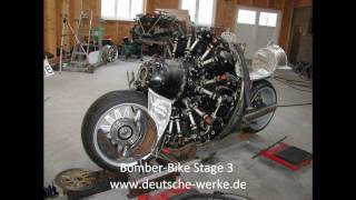 BomberBike Project Stage 3 Motorrad mit Sternmotor [upl. by Erdried]