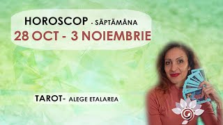 HOROSCOP 28 OCTOMBRIE  3 NOIEMBRIE Săptămanal TAROT  Alege Zodia Interactiv  Util  Atenție [upl. by Eltsyrk]