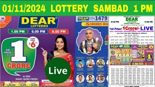 🔴 Dear 1 PM Live Nagaland State Lottery Result Today  Date01112024 [upl. by Enaitsirk]