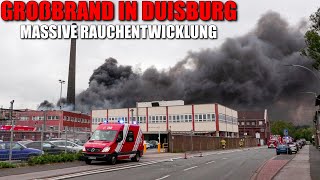 GROßBRAND IN CHEMIEWERK IN DUISBURG  Massive Rauchentwicklung  Über 250 Einsatzkräfte vor Ort [upl. by Yesima]