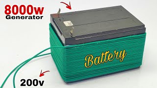 New technique I convert 12v Battery into 200v 8000w free energy generator use permanent magnet [upl. by Duston595]