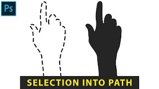How to Convert Selection into Path or Shape in Photoshop in Hindi  Path Selection tool in Photoshop [upl. by Pillihpnhoj]