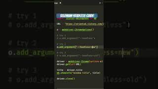 selenium headless mode coding python scrawl windows headless [upl. by Allerim351]