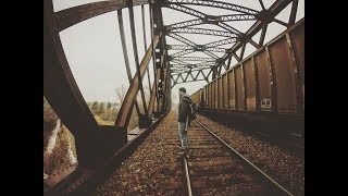 Train railroad bridge in Northbrook Illinois GoPro cinematic [upl. by Kcirej]