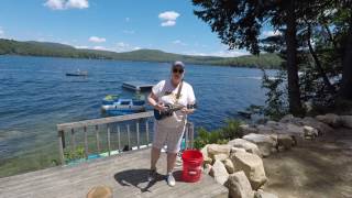 Defying Gravity on Ukulele at Lake Merrymeeting NH [upl. by Ainegue]