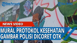 Mural Bertema Protokol Kesehatan Dirusak Warga Kesal Coretan Kotori Mural Hilangkan Sisi Artistik [upl. by Oznofla]