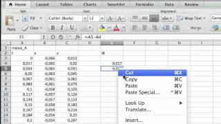 De valversnelling bepalen in Excel Deel 1 [upl. by Irim]